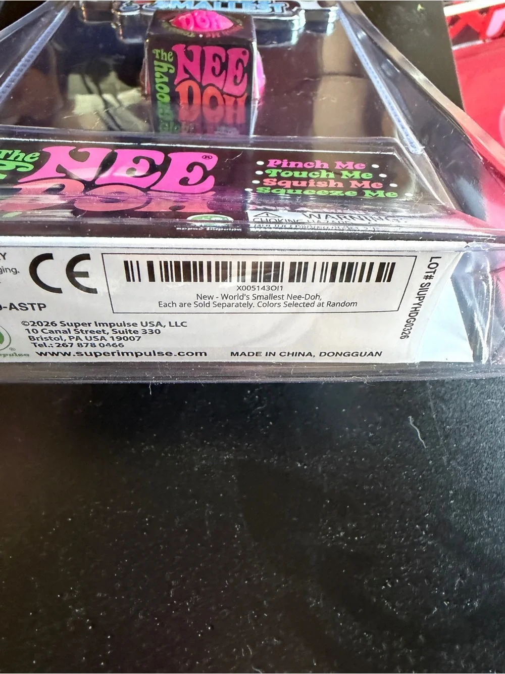 New Nee Doh Schylling World's Smallest Groovy Glob PINK RARE Needoh Tiny Ball